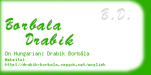 borbala drabik business card